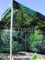 Tente sublime sur le thème de la jungle, avec bâche de toit imprimée double face