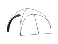 En option : paroi avec fermeture éclair et impression