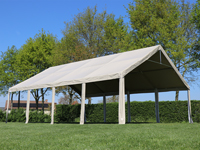 Tente de réception pvc pro sans parois latérales (photo d'une pvc pro de 6 x 8 m)