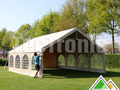 Tente de réception magnifique et ultrasolide de 6x8 m avec des fenêtres cintrées