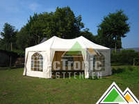 Tente pavillon luxueuse de 5 sur 6,8 (octagonale)