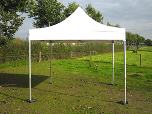 Tente pliante professionnelle de 3x3 m aux bâches en PVC blanc de 550 g/m²