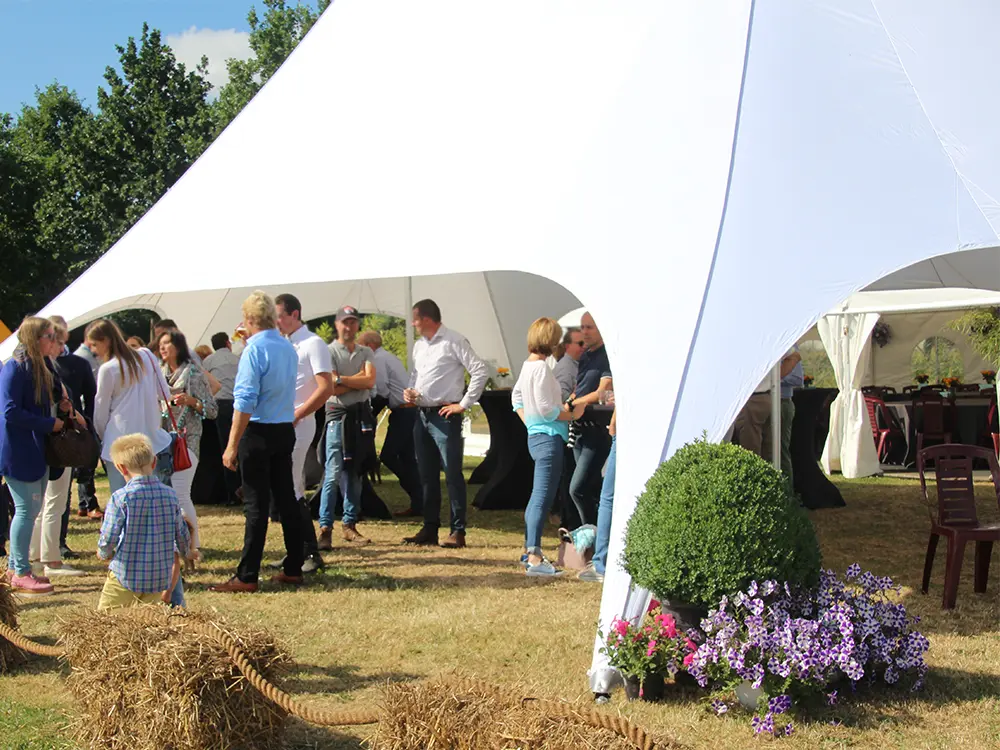 Brandvertragende stertent wit 10m