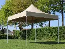 Vouwtent 3 x 3 m S50 beige in de tuin