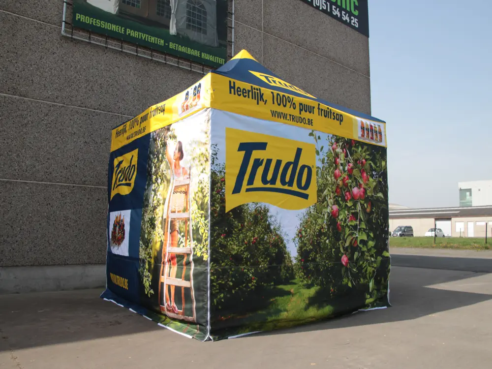Trudo bedrukte vouwtent met zijwanden