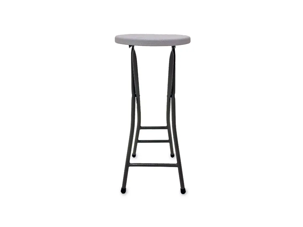 Hoge barkruk zonder rugleuning met metalen frame en comfortabele zitting