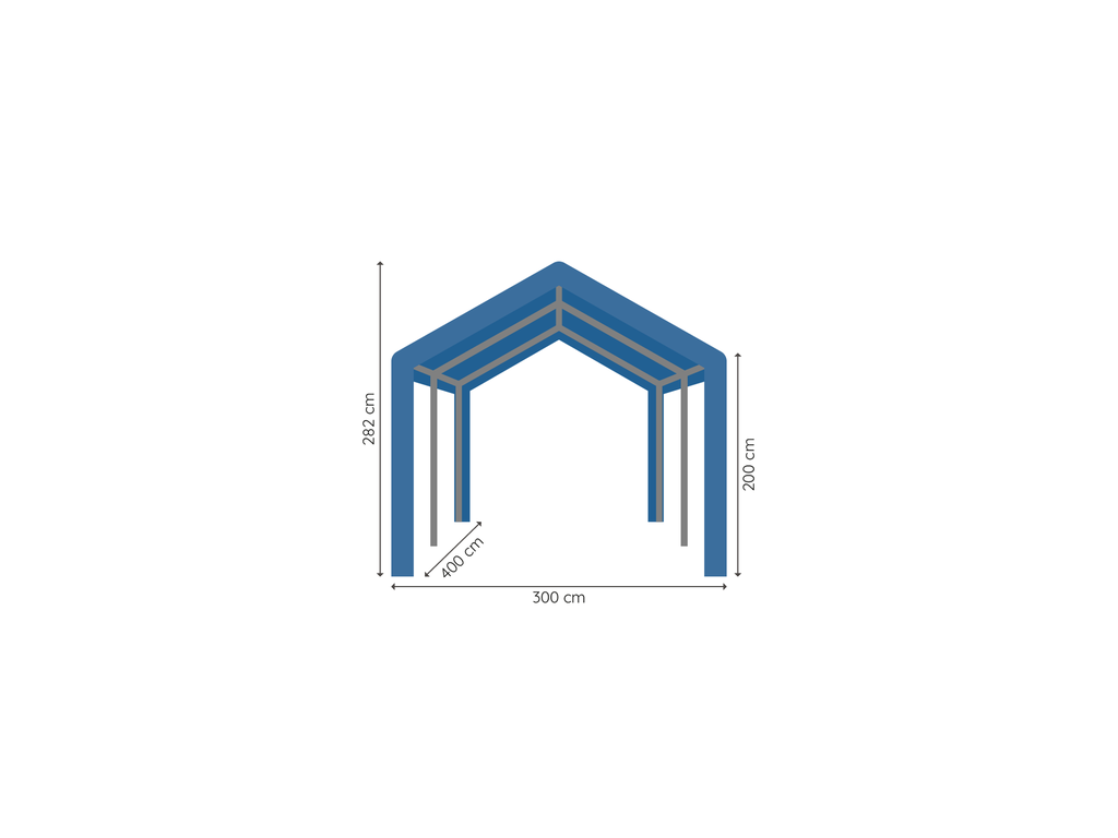 Partytent 3 x 4 m afmetingen