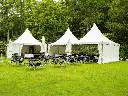 Stijvolle pagodetenten met puntdak