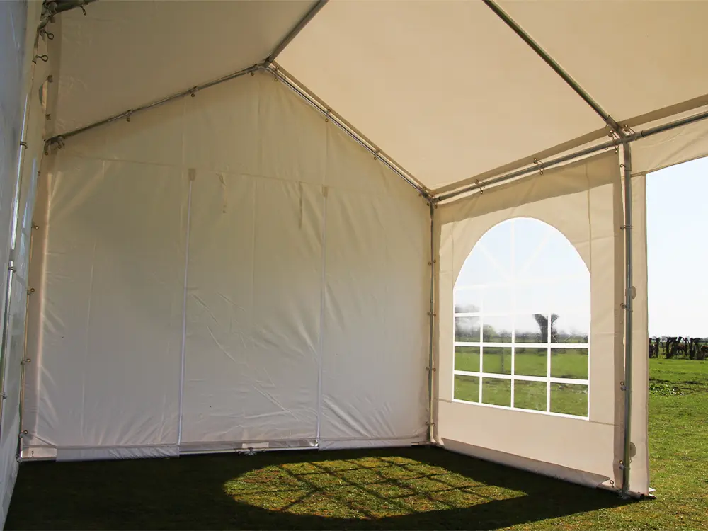 Topkwaliteit zware pvc tent met zijwanden