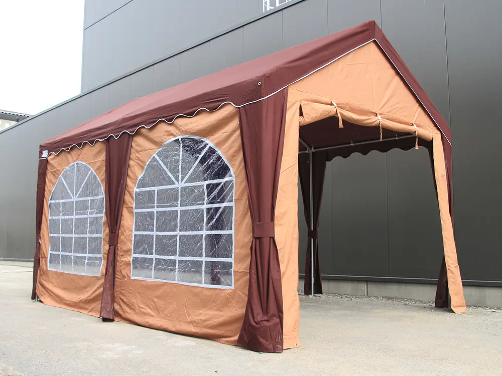 3x4 meter polyester partytent bordeaux/beige