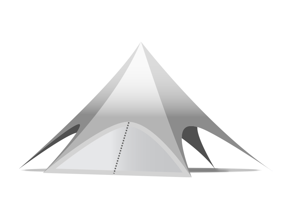 Pièce tente étoile 14 m : paroi polyester