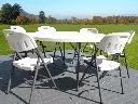 Table ronde pliante 150 cm - plastique