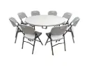 Table ronde pliante 150 cm - plastique