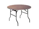 Table ronde pliante - bois