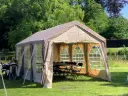 Seconde main : tente pavillon 3 x 6 m taupe/beige