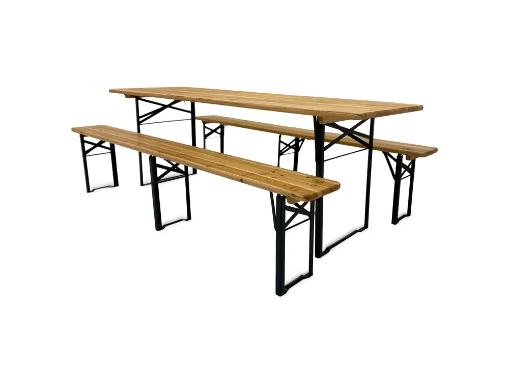 Ensemble table de brasserie 220 x 70 cm - standard