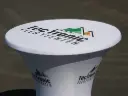 Housse stretch imprimée pour table haute