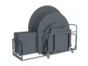 Chariot de transport tables pliantes grises
