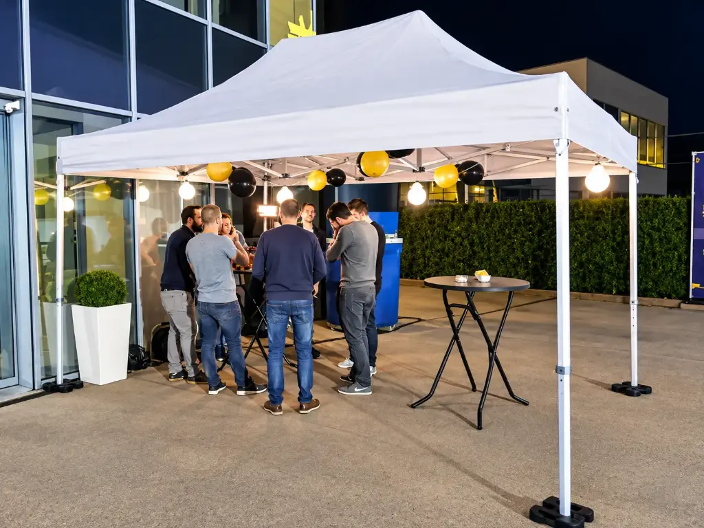 Fin de série : tente pliante 3 x 4,5 m Solid 50 pvc blanc