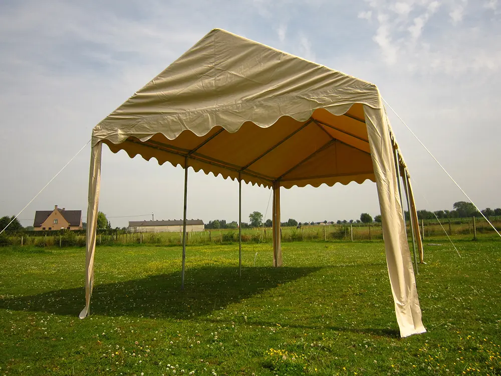 Fin de série : tente de réception 5 x 10 m pvc basic beige