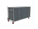 Chariot pour tables pliantes rectangulaires grises