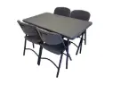 Pack promotionnel - Table 120 cm, 4 chaises pliantes pro