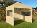 Fin de série: tente pliante 3 x 3 m Solid 40 écru
