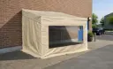 Modèle d'exposition: tonnelle murale 2,5 x 2,7 m Solid 50 pvc beige