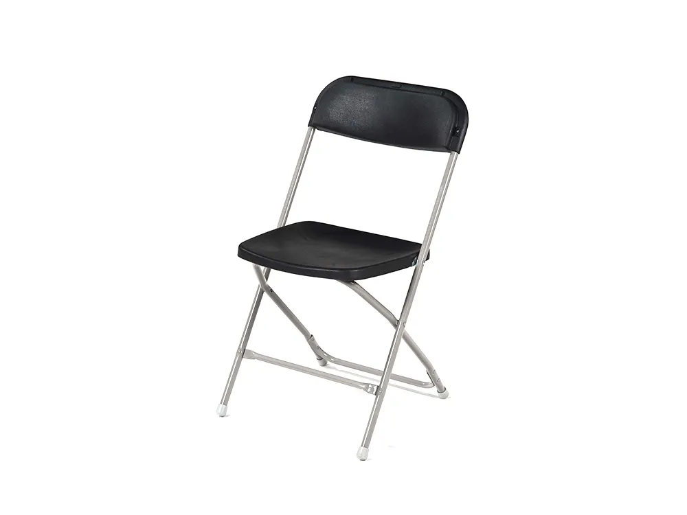 Fin de série: chaise pliante noire/grise