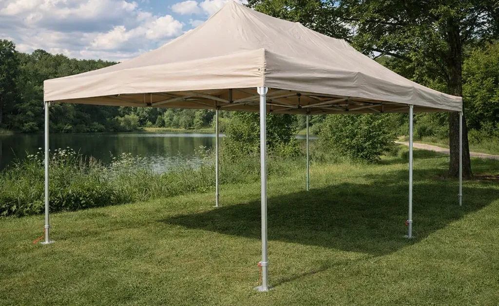 Seconde main: tente pliante 4 x 8 m Solid 50 pvc beige