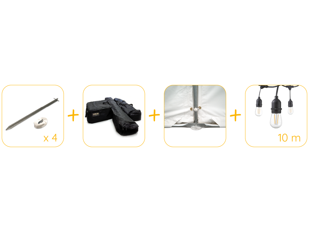 Pack avantage pour tonnelle 3 x 3 m pvc pro 50 (HQ)