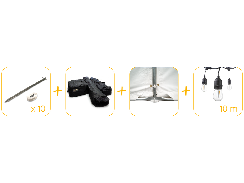 Pack avantage pour tonnelle 5 x 10 m pvc pro