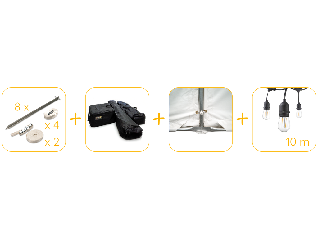 Pack avantage pour tonnelle 6 x 6 m pvc pro 50 (HQ)