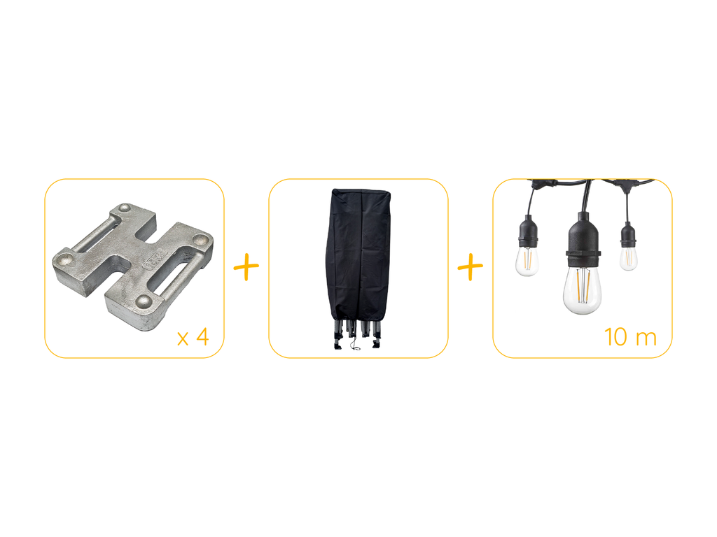 Pack avantage pour tente pliante 3 x 4,5 m Solid 50 pvc
