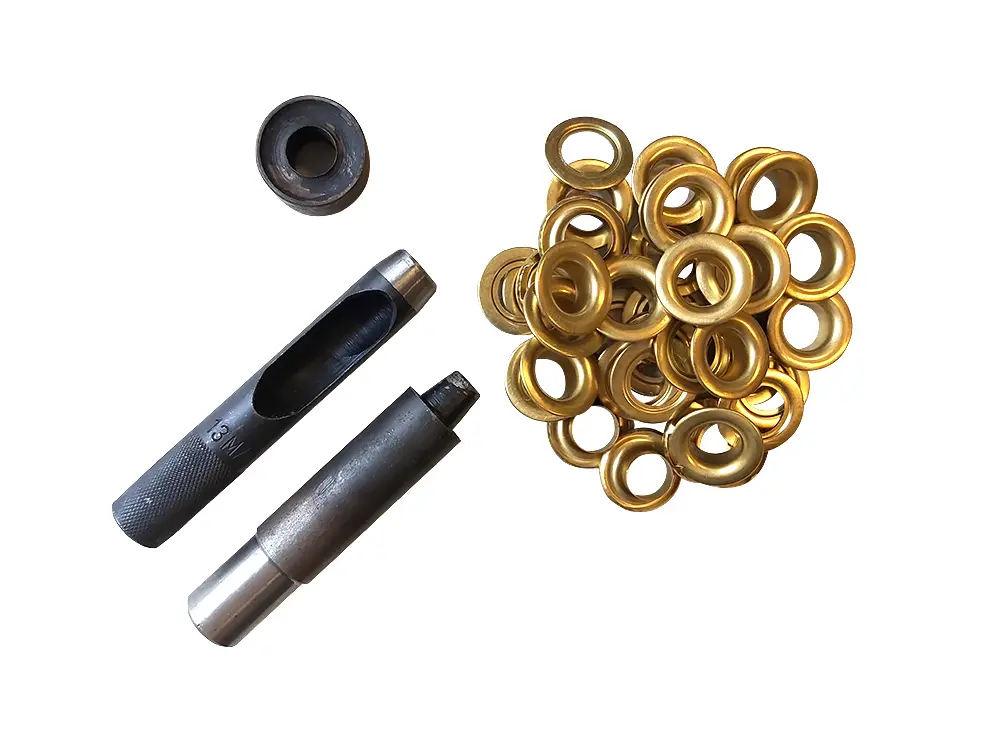 Kit de réparation pour bâche de tente de réception – inclus : 20 œillets en cuivre