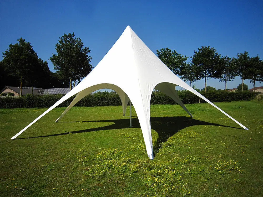 Tente étoile 10 m pvc - blanc