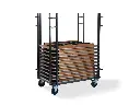 Chariot de transport pour tables pliantes en bois