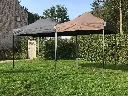 Tente pliante 3x3 m Solid 30 marron (taches noires)