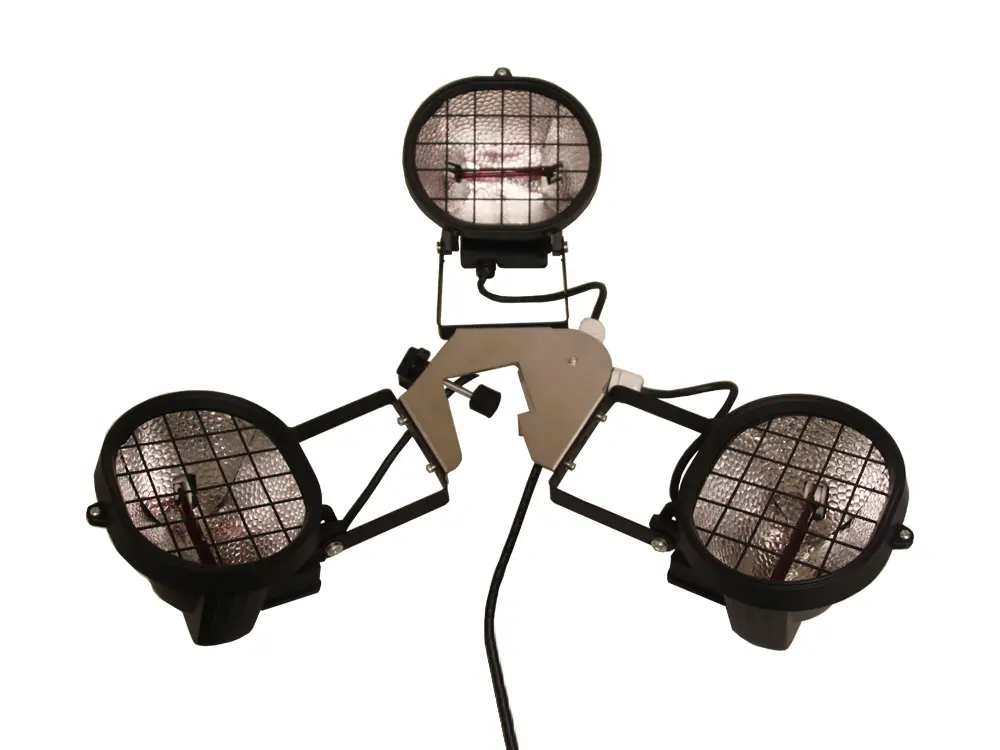 Chauffage tente pliante 3-têtes infrarouge