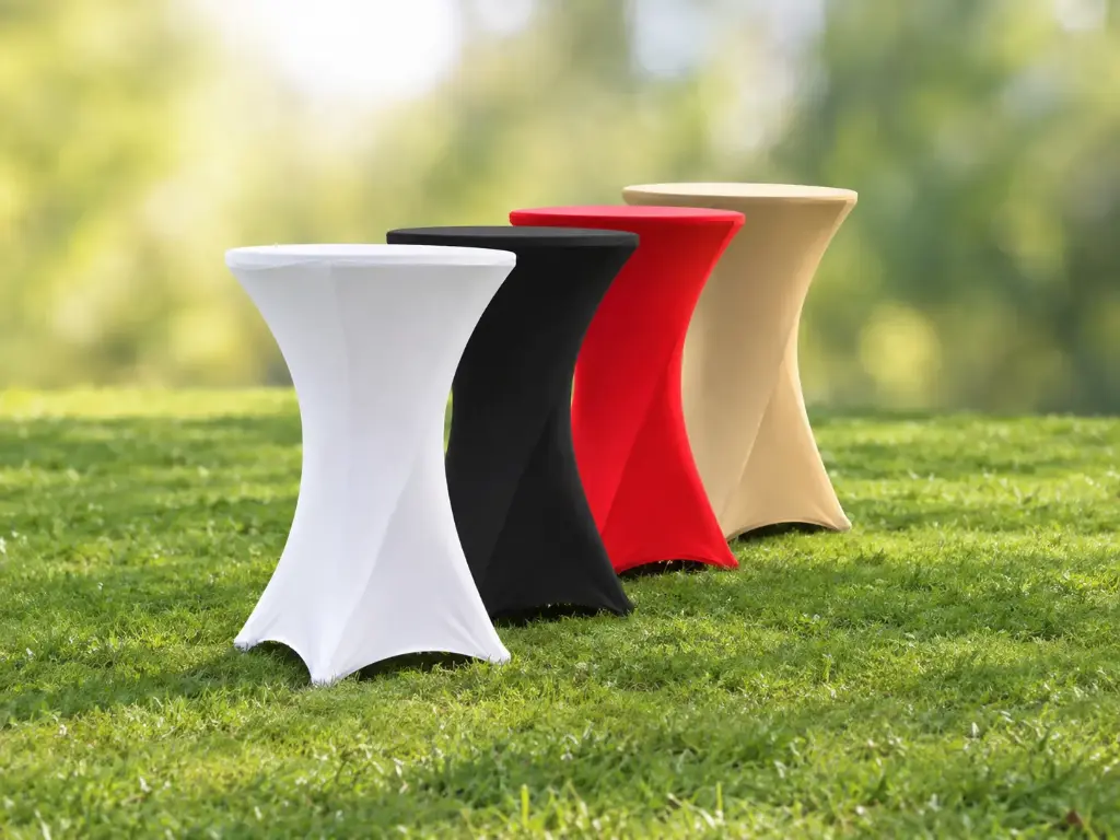 Housse stretch pour table haute (avec couvre-plateau supplémentaire)