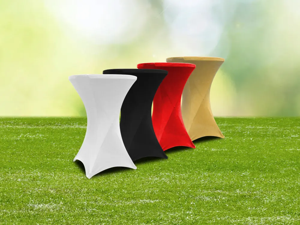 Housse stretch pour table haute (avec couvre-plateau supplémentaire)