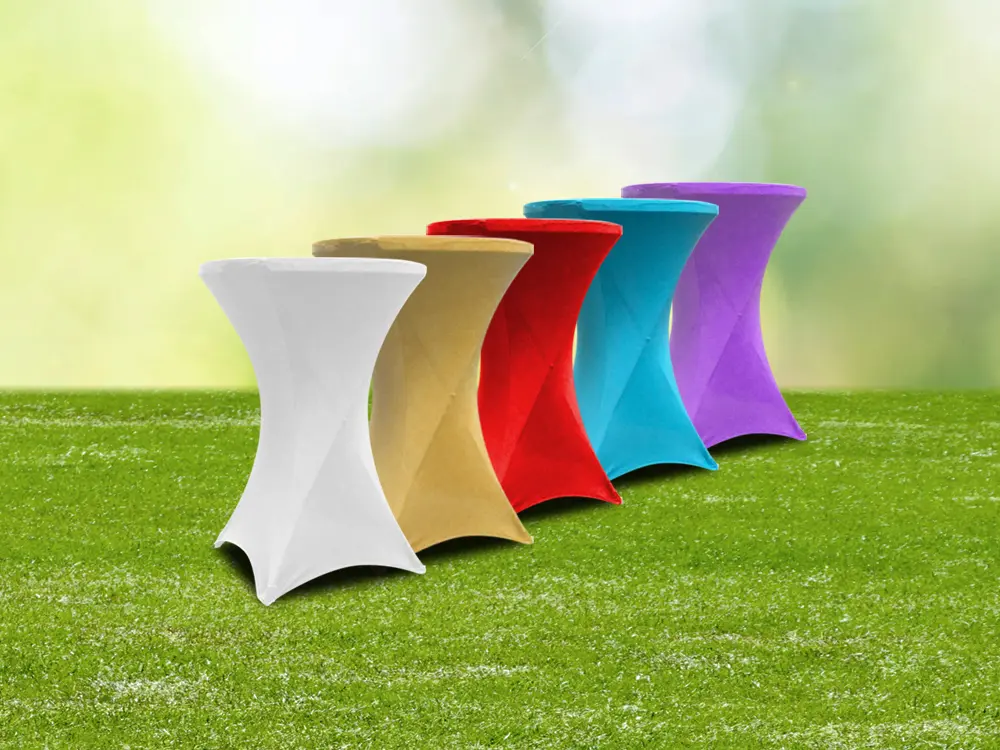 Housse stretch pour table haute basic et plus