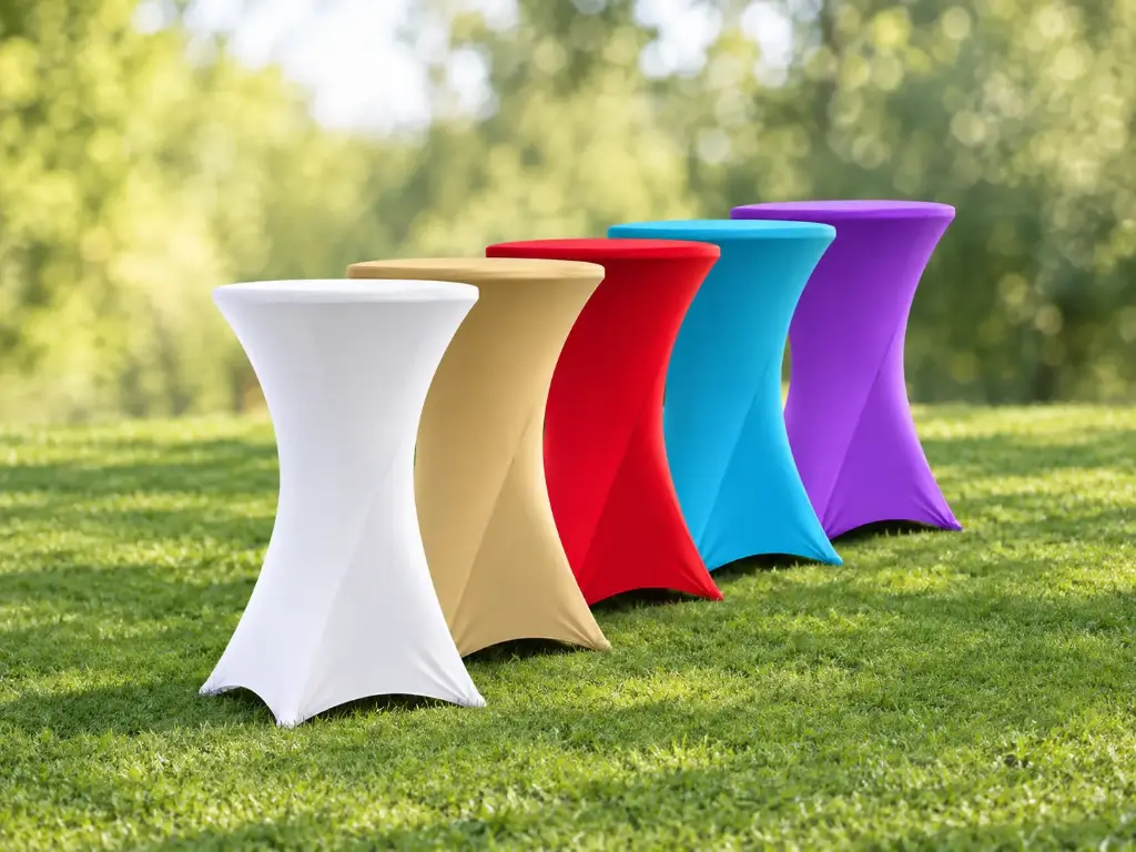 Housse stretch pour table haute basic et plus