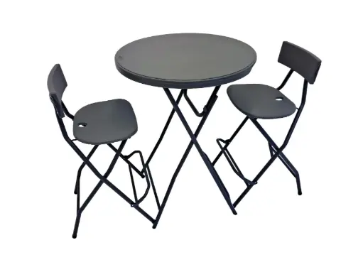 Pack promotionnel - Table haute + 2 chaises de bar