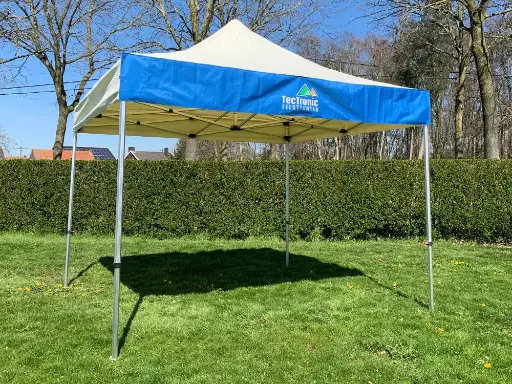 Bannière amovible imprimée pour tente pliante (1 côté)