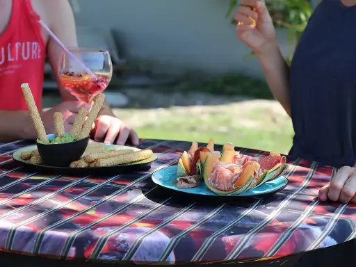 Couvre-plateau imprimé pour table haute