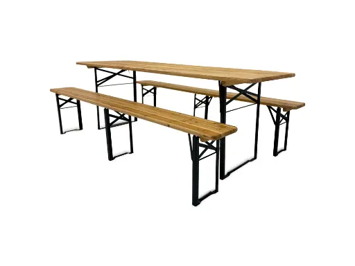 Ensemble table de brasserie 220 x 70 cm - standard