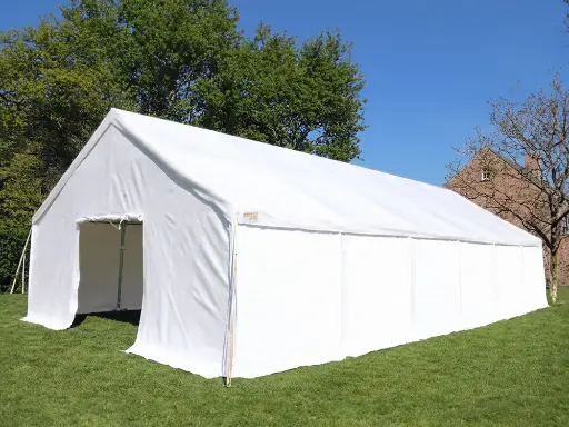Tente de stockage 5 x 10 m HQ blanche (3 m)