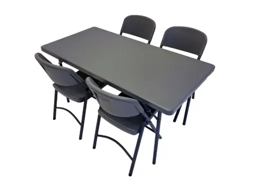Pack promotionnel - Table 150 cm, 4 chaises pliantes pro