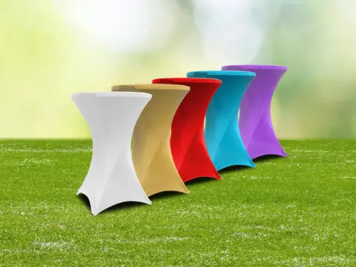 Housse stretch pour table haute basic et plus
